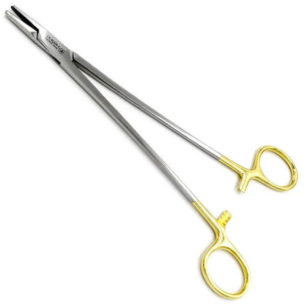 DHS-09-243-20. Голкотримач Mayo-Hegar (Мейо-Гегар), загальнохірургічний з твердосплавними браншами, 200 мм.